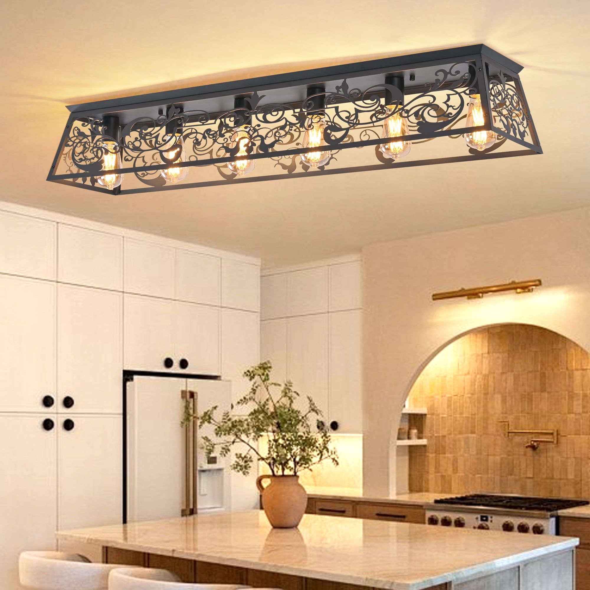 Modern Ceiling Light LED Acrylic Lamp Living Room Bedroom Chandelier With Remote