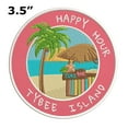thumbnail image 2 of Happy Hour! Tybee Island, Georgia 3.5 Inch Iron Or Sew On Embroidered Fabric Badge Patch Ocean Beach, Salt Life Iconic Series, 2 of 2
