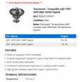 thumbnail image 2 of Thermostat - Compatible with 1999 - 2009 GMC C6500 Topkick - Motorad, 2 of 2