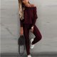 thumbnail image 1 of ICHUANYI Clearance Women's Early Fashion Casual Loose Long Sleeve Solid Suit(Red, L) ICHUANYI WER2023081508702, 1 of 6