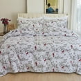 thumbnail image 2 of 4-Piece Cotton Flannel Sheet Set, Deep Pocket Fitted, Cali King, Cardinal, 2 of 5