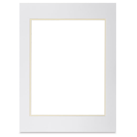 Blick Double Mat - Manor White / Ecru, 18" x 24" (13-1/2" x 17-1/2" Opening)