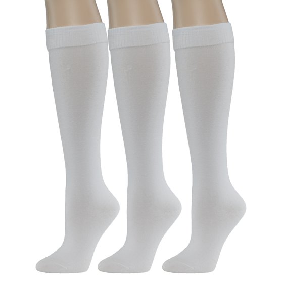 plus size white knee high socks
