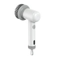 thumbnail image 2 of Fiudx Cepillo de Limpieza Recargable, 3 Cabezales Reemplazables, Paño de Esponja con Cerdas, Carga Usb, Diseño Inalámbrico Portátil, Limpieza Multisuperficie, Uso En Baño y Cocina, Compacto (23,4 X 1, 2 of 6