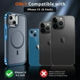 thumbnail image 2 of KOMI Magnetic for iPhone 13 Case, [Compatible with MagSafe][10 FT Military Grade Drop Protection] [2+Tempered Glass Screen Protector] Non-Slip Heavy Duty Full-Body Shockproof Phone Case, Deep Blue, 2 of 5