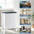 thumbnail image 5 of Dimedeal 32 lbs Portable Twin Tub Mini Washing Machine, 20 lbs Washer & 12 lbs Spinner with 1 Drying Rack & 10 Hangers, 5 of 9