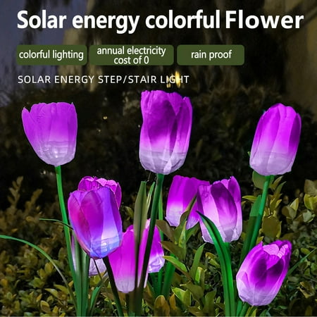 

Mishuowoti Solar Flower Ground Lamp LED Lawn Lamp Outdoor Rose Garden