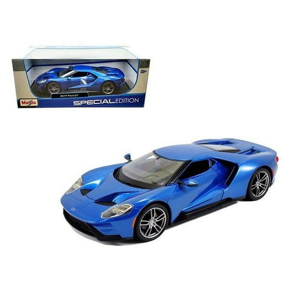1 by 18 Scale Diecast 2017 Ford GT Blue Model Car
