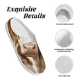 thumbnail image 5 of Picia Rustic Cow Butterflies Champagne for Women's Lamb-hug Comfy Fleece House Slippers Memory Foam, Slip-on House Shoes Indoor Outdoor-40/41, 5 of 7