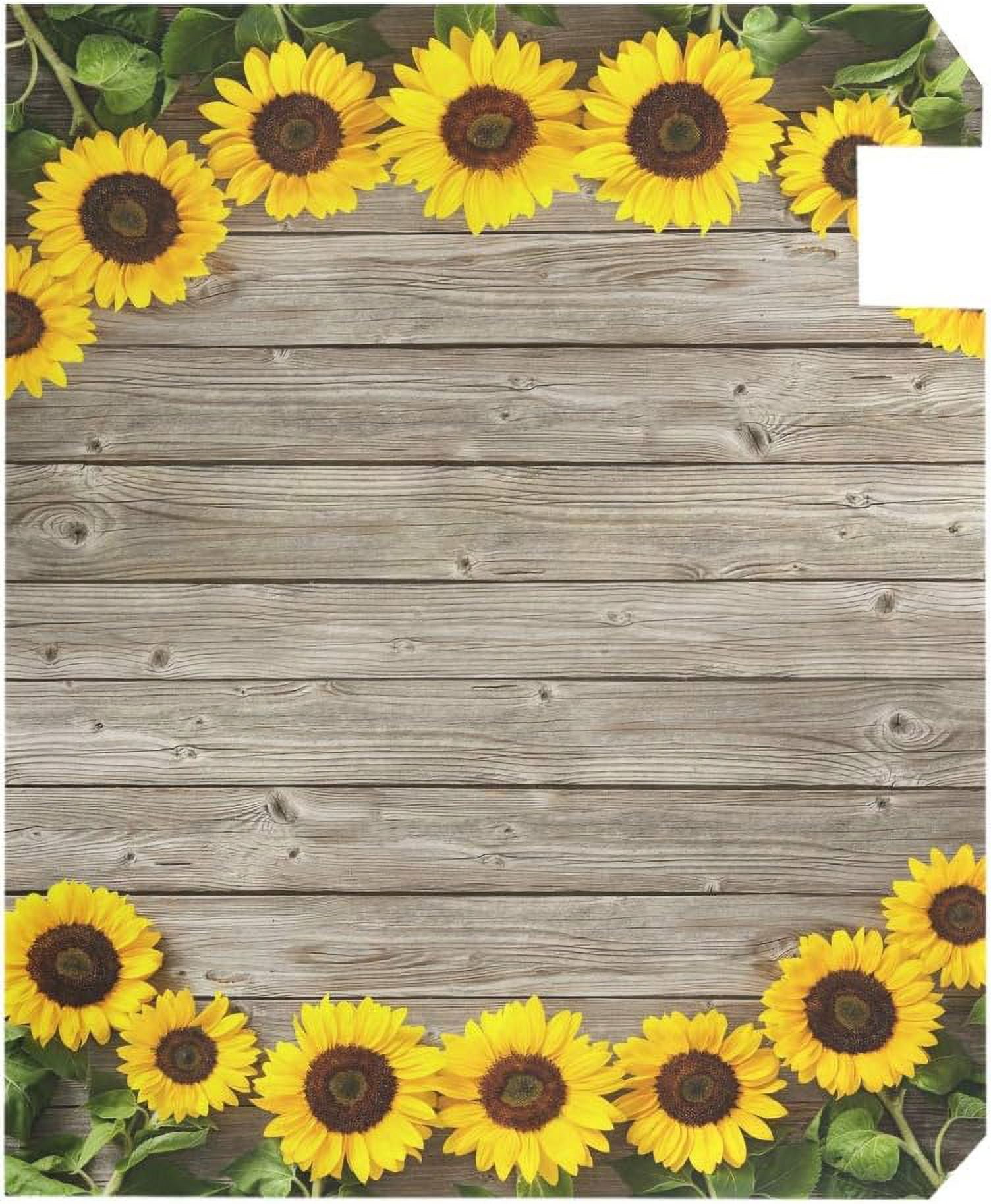 Sunflowers On Wooden Board Vintage Magnetic Mailbox Cover for Standard Mailboxes