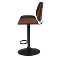 thumbnail image 5 of Home Square 32.5" Leather Bar Stool in Black/Walnut - Set of 3, 5 of 8