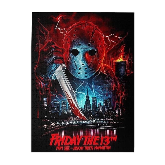 500 Pieces Puzzles Jason Voorhees - Friday The 13th Wooden Puzzle Large Puzzle Game Artwork Family Decorations Unique Puzzle Gift