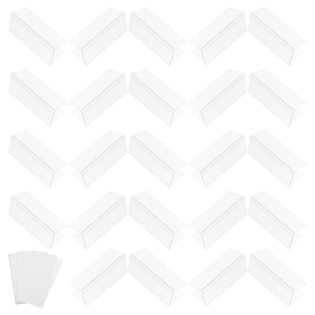 TABLZONE 30Pcs Label Holders for Storage Bins with Non Adhesive Paper Tags for Retail Use