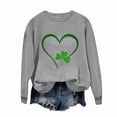 thumbnail image 4 of St Patricks Day Shirt Women Heart Shamrock Print Shirts Casual Crewneck Sweatshirt Irish Long Sleeve Tops Saint Patricks Day Shirt, 4 of 7