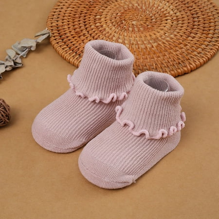 

Aayomet Warm Socks For Infants Baby Socks Cotton Ankle Crew Sock with Grip Non Slip Non-Skid Soles for Newborn Infant Toddlers Unisex Baby Kids Purple 0-12 Months