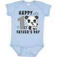 thumbnail image 3 of Inktastic Happy 1st Fathers Day with Pandas Girls Baby Bodysuit, 3 of 5