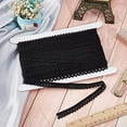 thumbnail image 5 of 20 Yards Elastic Lace Trim 13mm Wide Black Stretch Edge Lingerie Edging Trimming Webbing Crocheted, 5 of 9