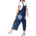 thumbnail image 2 of Sleeveless Women Denim Overalls Casual Straight Leg Jeans Jumpsuit, 2 of 4