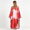thumbnail image 5 of WeHello Women's shirt peacock print kimono long style clothes summer casual swimsuit cardigan, 5 of 7