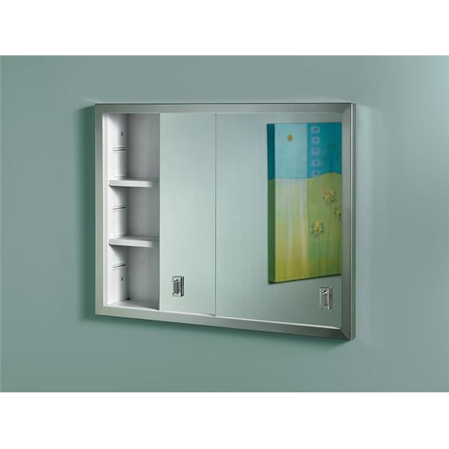 2 Door Contempora Medicine Cabinet With, Sliding Mirror Medicine Cabinet Hardware