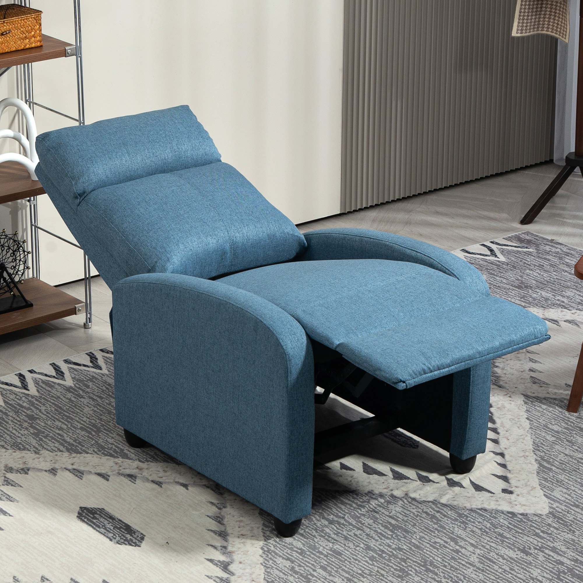 Fauteuil Inclinable Pivotant 360° HOMCOM - Tissu Bouclette, Repose-pieds, Bascule Et Inclinaison 135°, Capacité 120 Kg - 11
