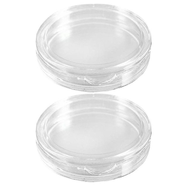 20 Pcs Transparent Plastic Small Round Box Coin Box, 10 Pcs 18mm & 10 Pcs 20mm