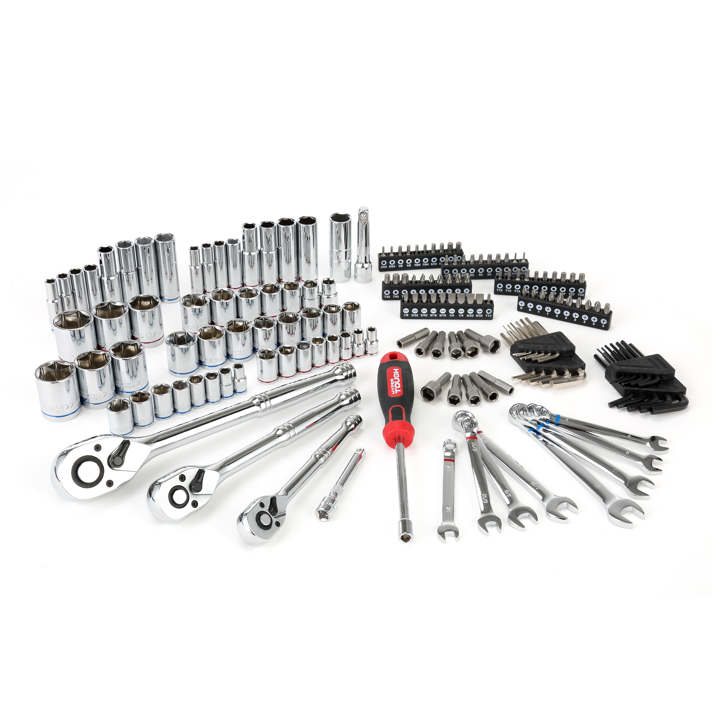 Set de Herramientas Mecánicas de 170 Piezas con Dados de 1/4, 3/8 y 1/2 Pulgada Hyper Tough 4
