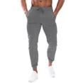 thumbnail image 2 of Hood Crew Men's Slim Joggers Workout Pants for Gym Running and Body building Trousers Elastic Waist Sweatpants Darkgray XL, 2 of 5