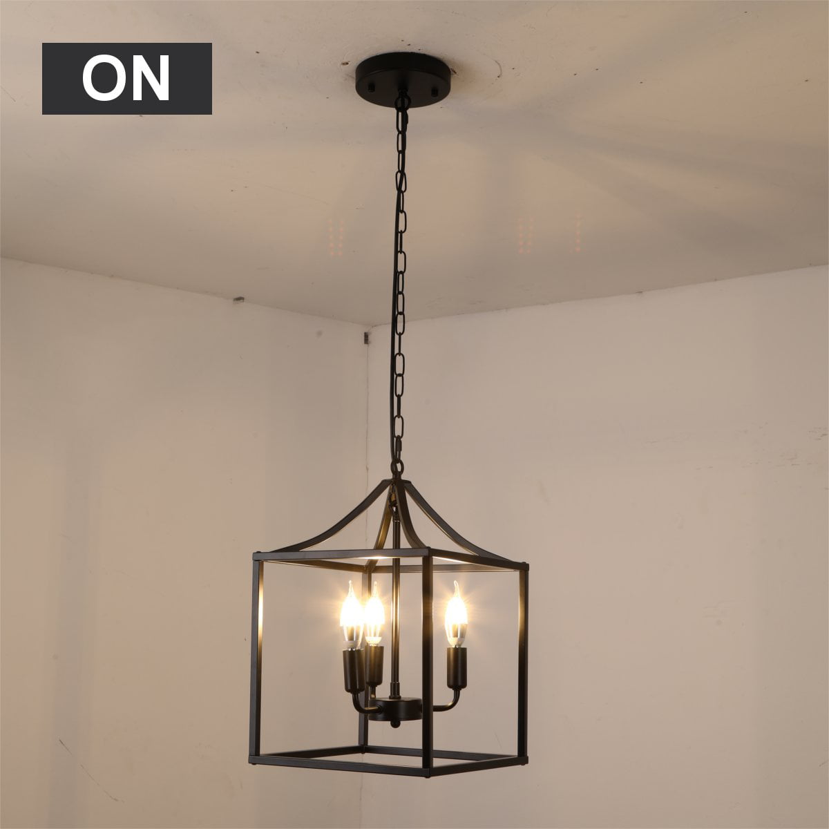 Vintage Modern Fixture Ceiling 3 Light Lighting Glass Pendant Chandelier Lamp 