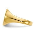 thumbnail image 3 of Real 14kt Yellow Gold 11.5x12.0mm Closed Back Signet Ring Size: 6; for Adults and Teens; for Women and Men, 3 of 5