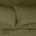 thumbnail image 5 of Sweet Home Collection 1500 Series Bed Sheets - Extra Soft Microfiber Deep Pocket Sheet Set - Olive, California King, 5 of 6