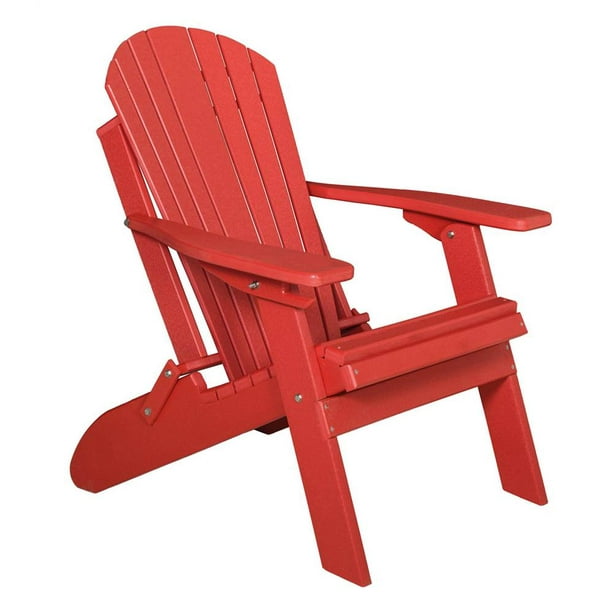 Childs Folding Adirondack Chair in Tropical Bright Red
