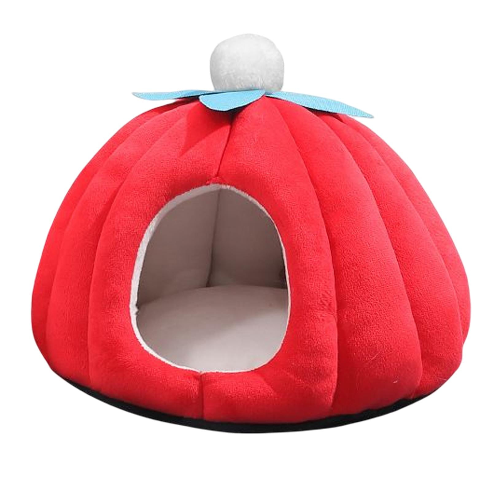 Cat Bed Anti Slip Bottom Fully Enclosed Warming Cat Igloo Pet Bed Cat House Hut S