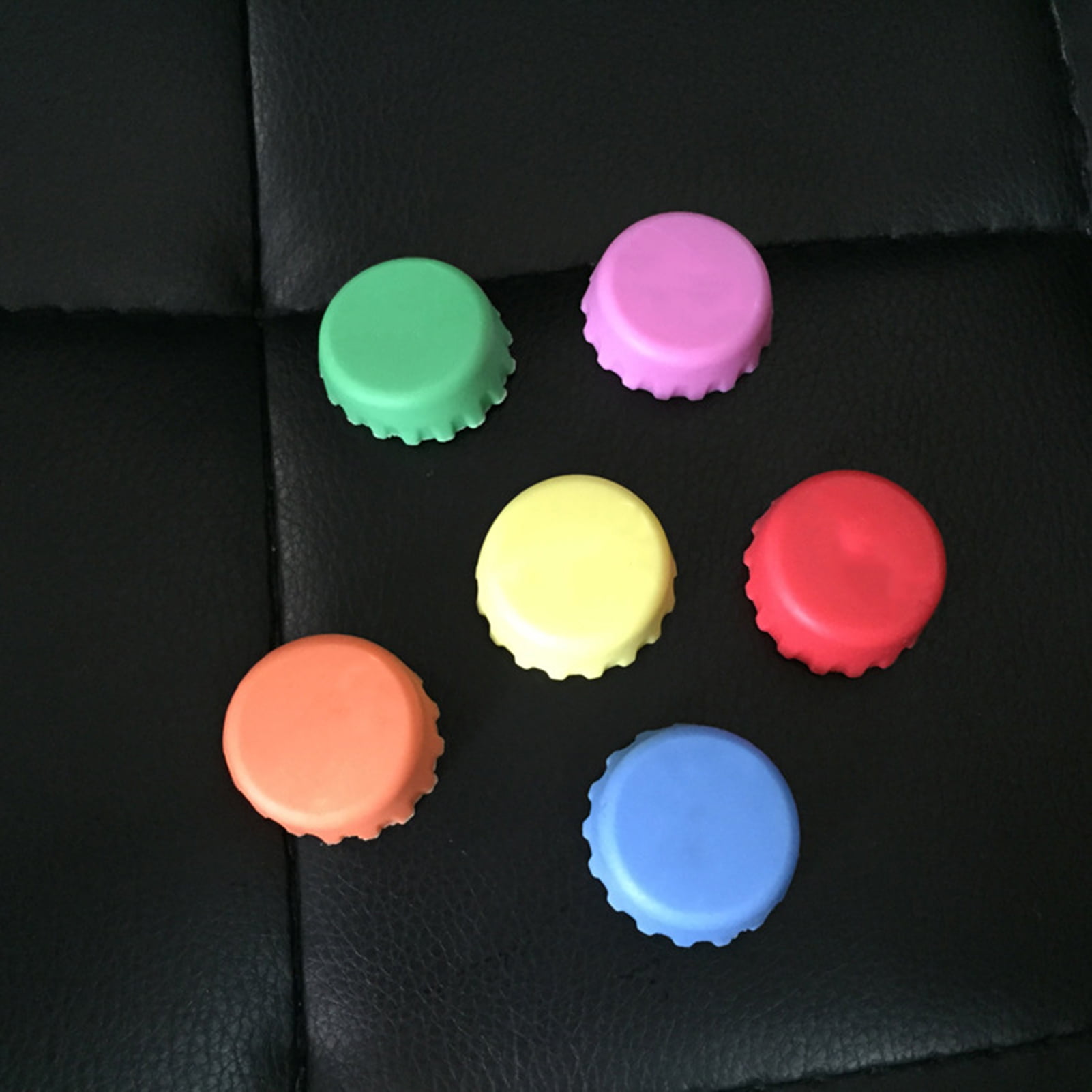 48Pcs 6Colors Silicone Rubber Bottle Caps Keeper Brewing Beer Kitchen Gadget GIL 
