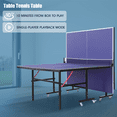 thumbnail image 6 of Naipo Ping Pong Table 9ft Professional Foldable  Tennis Table, Standard Size,10 Minute Quick Assembly Tennis Table for Indoor/Outdoor Easy to Move 119LB, 6 of 11