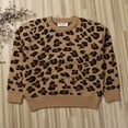 thumbnail image 4 of Pull à Manches Longues en Tricot Léopard pour Garçons et Filles, Haut Chaud Automne Hiver, 4 of 7