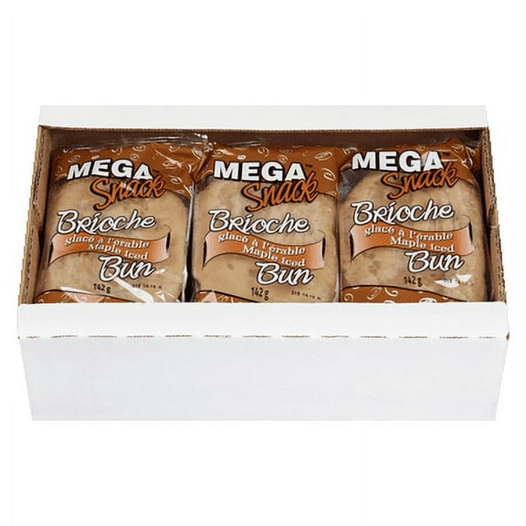 Mega Snack Maple Iced Brioche Buns Case, 9ct x 142g/5 oz