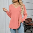 thumbnail image 5 of Guluxicc T-Shirts for Women V-Neck Long Sleeve Loose Fit Shirts Casual Soft Comfy Pullover Tops, 5 of 7