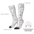 thumbnail image 4 of Naloa America Landmarks2 Thigh High Socks Extra Long Stretchy Sock Women Over Knee High Opaque Stocking Daily Wear, 4 of 6