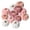 White, variant on 12 Pcs Small Rustic Faux Velvet Pumpkins Decorative Blush Coral Pink Peach Ivory Fabric Foam Pumpkins 3" for Fall Wedding Thanksgiving Halloween Table Centerpiece Décor