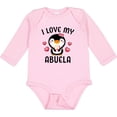 thumbnail image 3 of Inktastic I Love My Abuela with Cute Penguin and Hearts Girls Long Sleeve Baby Bodysuit, 3 of 5