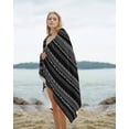 thumbnail image 2 of Black and White Geometric Beach Towels Oversized Super Absorbent, Modern Abstract Art Aesthetics Lightweight Bath Towel Quick Dry Sets For Bathroom/Pool/Rv Camping/Beach Play/Gym Room/Picnic 23"x47", 2 of 8