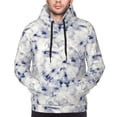 thumbnail image 4 of Hoodies for Men - Indigo Tie Dye Long Sleeve Comfrt Men'S Fashion Hoodies & Sweatshirts, Sweatshirts for Men Hoodies Pullover Clothing Clothes with Pouch, 4 of 7