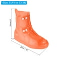 thumbnail image 2 of 25x20cm Silicone Reusable Foldable Overshoes Rain Galoshes Waterproof Shoe Cover, Orange, 2 of 6