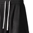 thumbnail image 3 of hotojiny Men's 2 Piece Shorts Set Oversized Button down Shirt and Wide Leg Shorts Casual Clothing Plus Size Matching Outfits(Black,X-Large), 3 of 6