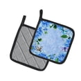 thumbnail image 2 of Caroline's Treasures Blue Dahlias Pair of Pot Holders, 2 of 3