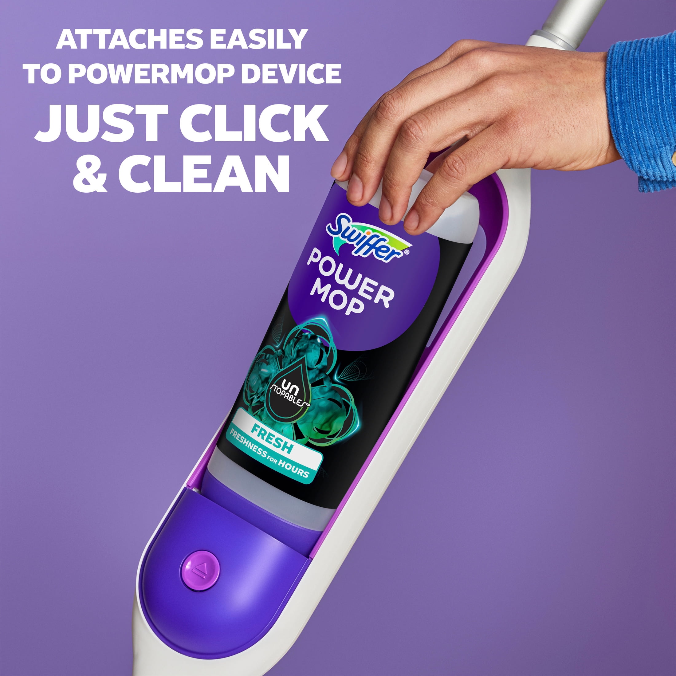 (2 pack) Swiffer PowerMop Solution with Unstopables Fresh Scent, Double Pack