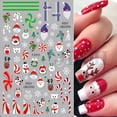 thumbnail image 4 of Pegatinas de uñas de Navidad para invierno, calcomanías 3D de copos de nieve, alce, Papá Noel, galleta, hombre, lazo, nuevo esmalte de Gel de Navidad, decoración de uñas deslizante, 2023, 4 of 4