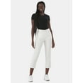 thumbnail image 2 of Time and Tru Women's High Rise Straight Leg Cropped Jeans, 25" Inseam, Sizes 2-22, 2 of 5