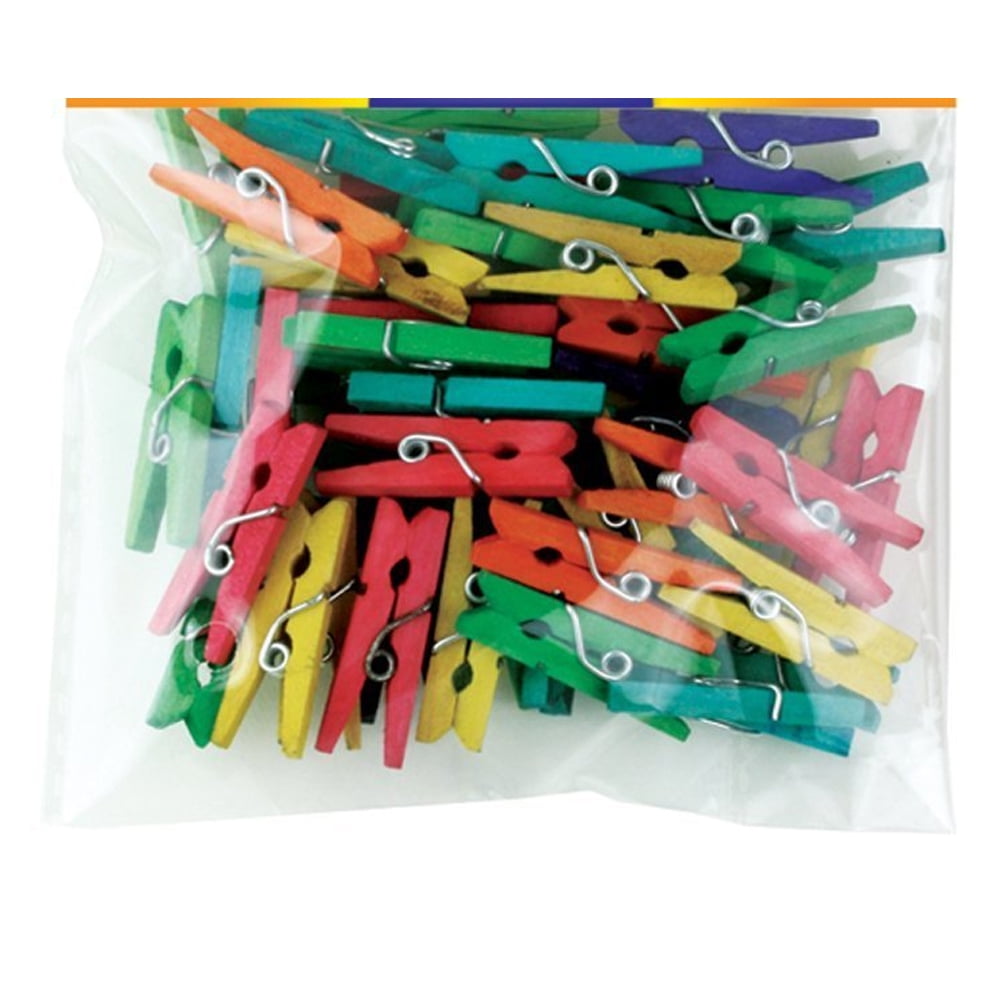 Mippein Sturdy Mini Small Tiny Wooden clothespins for Dry Laundry on  Clothesline, Bag Clips, Crafts, Photos, Home, School, Arts Crafts Deco  （100pcs